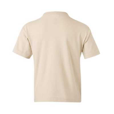 Youth-sized natural tan t-shirt with Born & Raised 2025 neon sign graphic and artist lineup